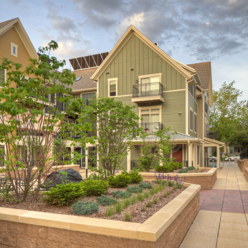 exterior view of City Row courtyard