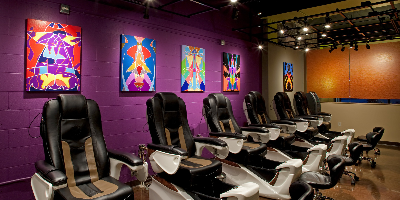 Fancy Nails Salon interior, Madison, WI