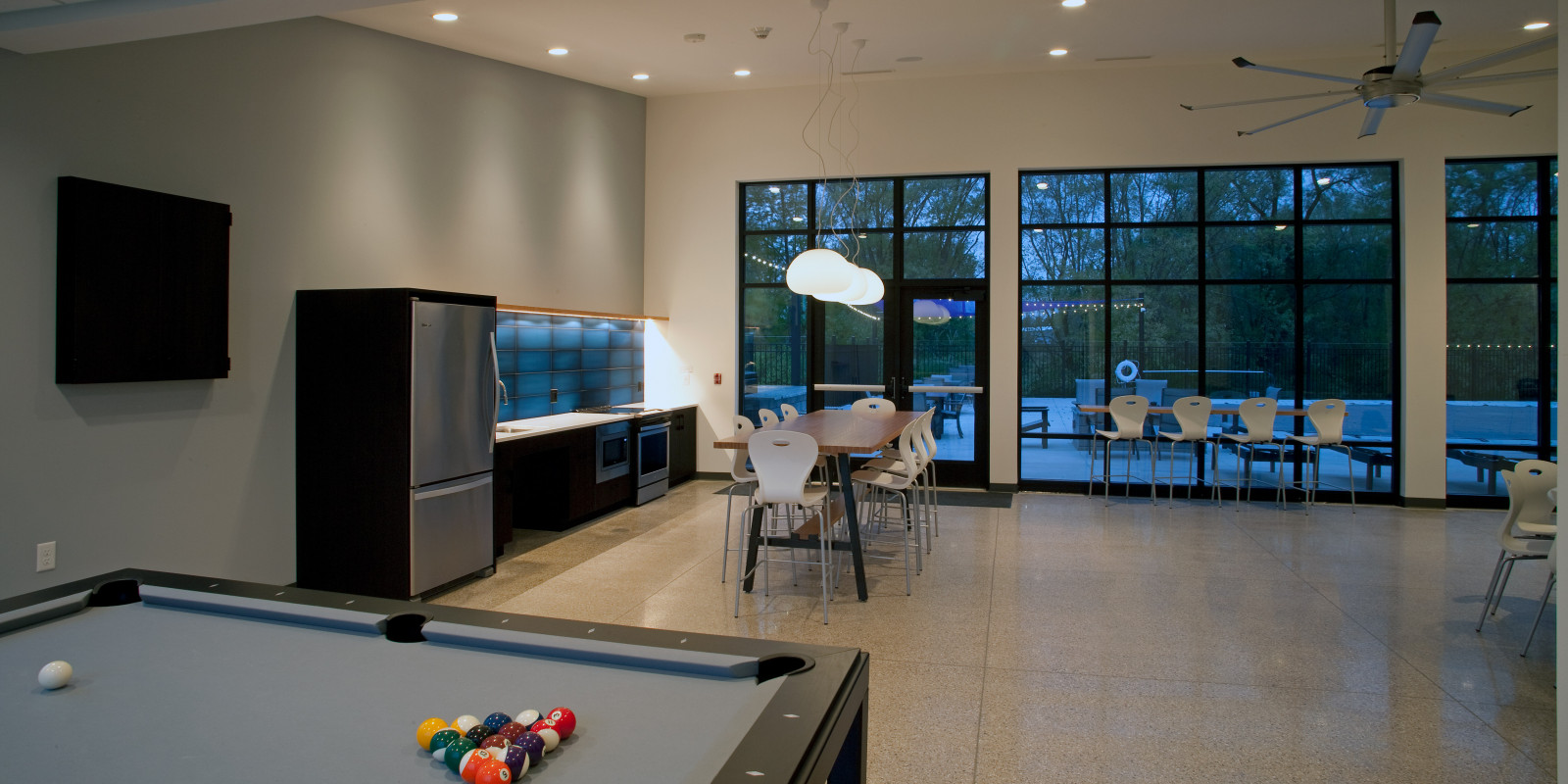 interior of clubhouse at Raven Apartments, Fitchburg, WI