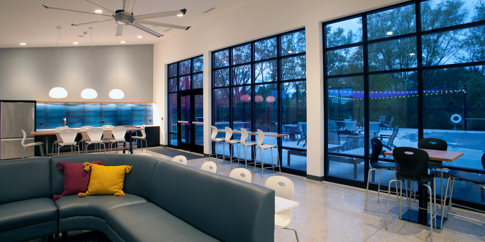 interior of clubhouse at Raven Apartments, Fitchburg, WI